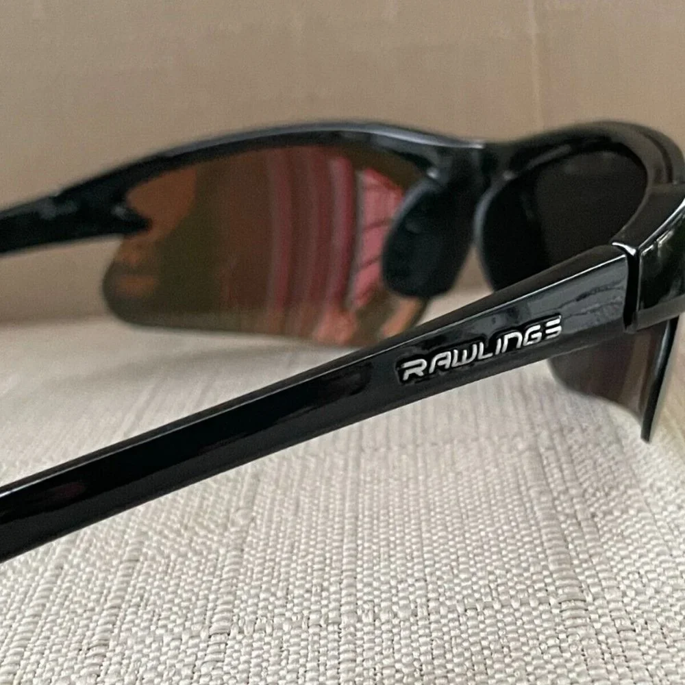 Rawlings Youth Boys Sunglasses Bladk Wrap Sport Eyewear Mirror Lenses